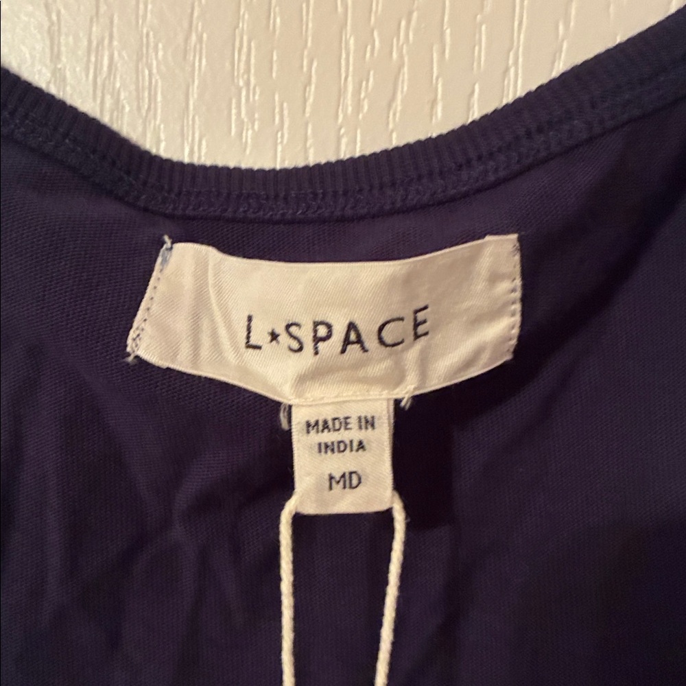 NWT Anthropologie x LSPACE Tie-Waist Blue Maxi Dress Sz M - Picture 7 of 10